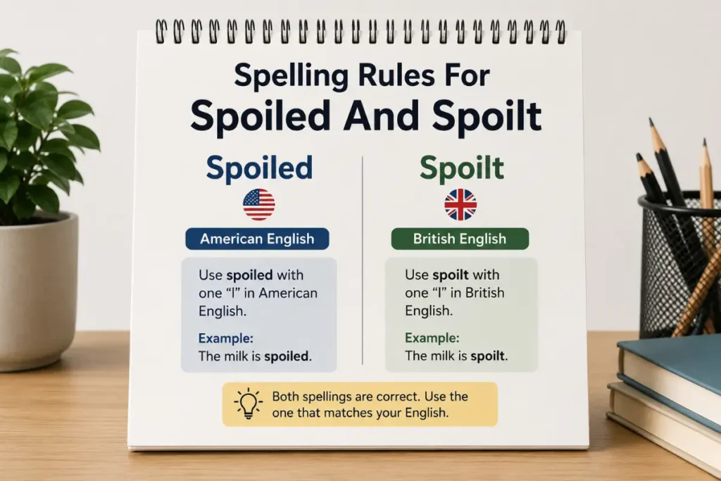 Spelling Rules For Spoiled And Spoilt