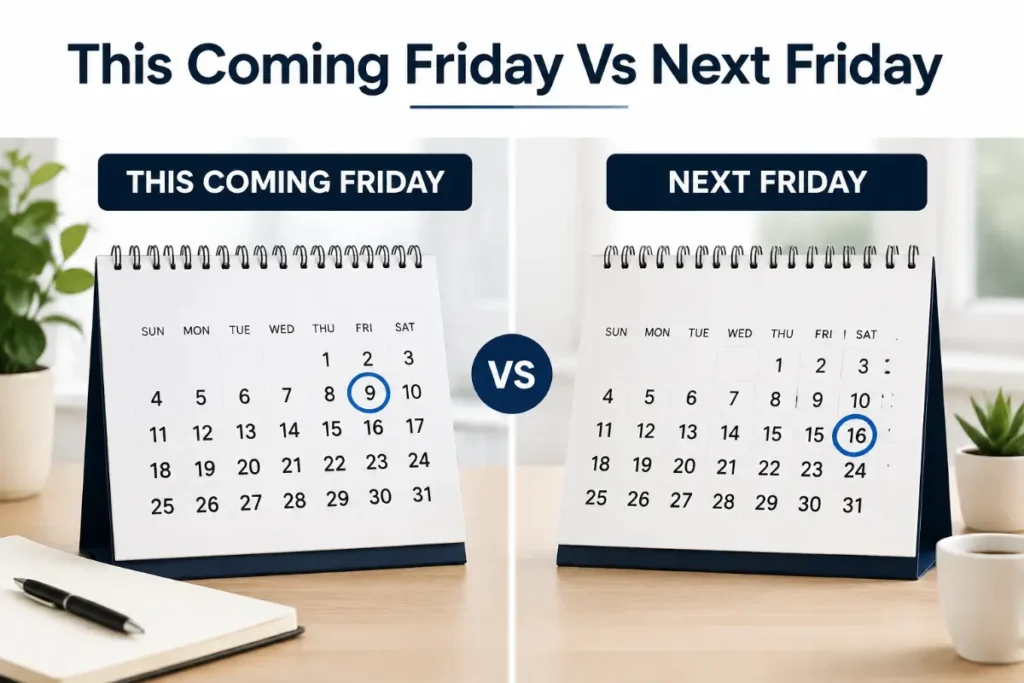 This Coming Friday Vs Next Friday
