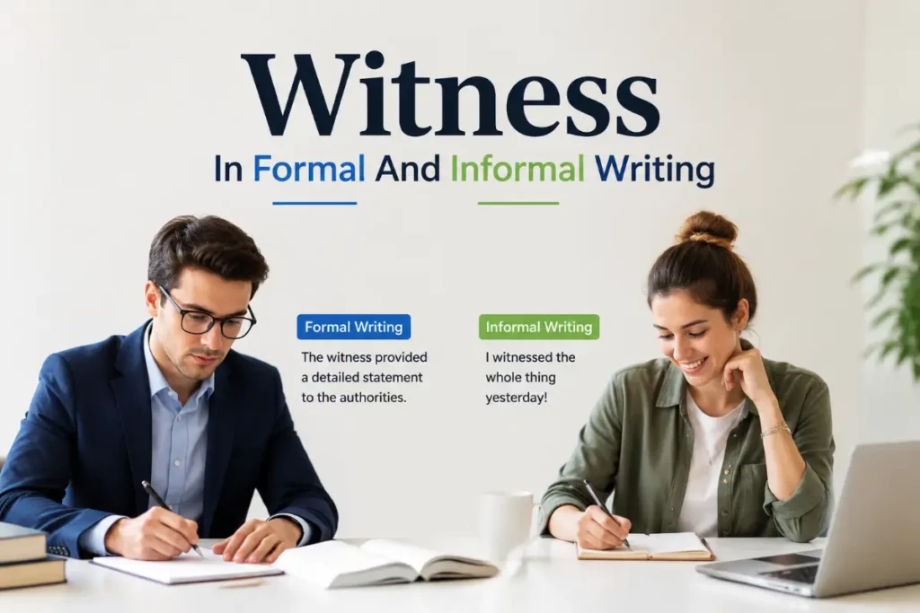 Witness In Formal And Informal Writing