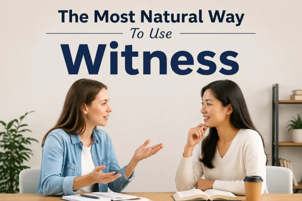 The Most Natural Way To Use Witness