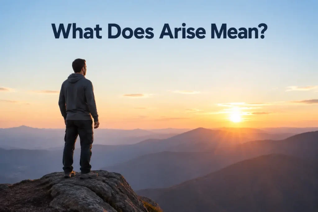 What Does Arise Mean