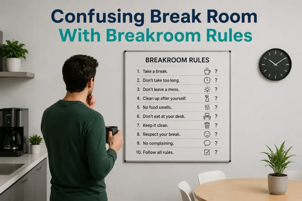 Confusing Break Room With Breakroom Rules