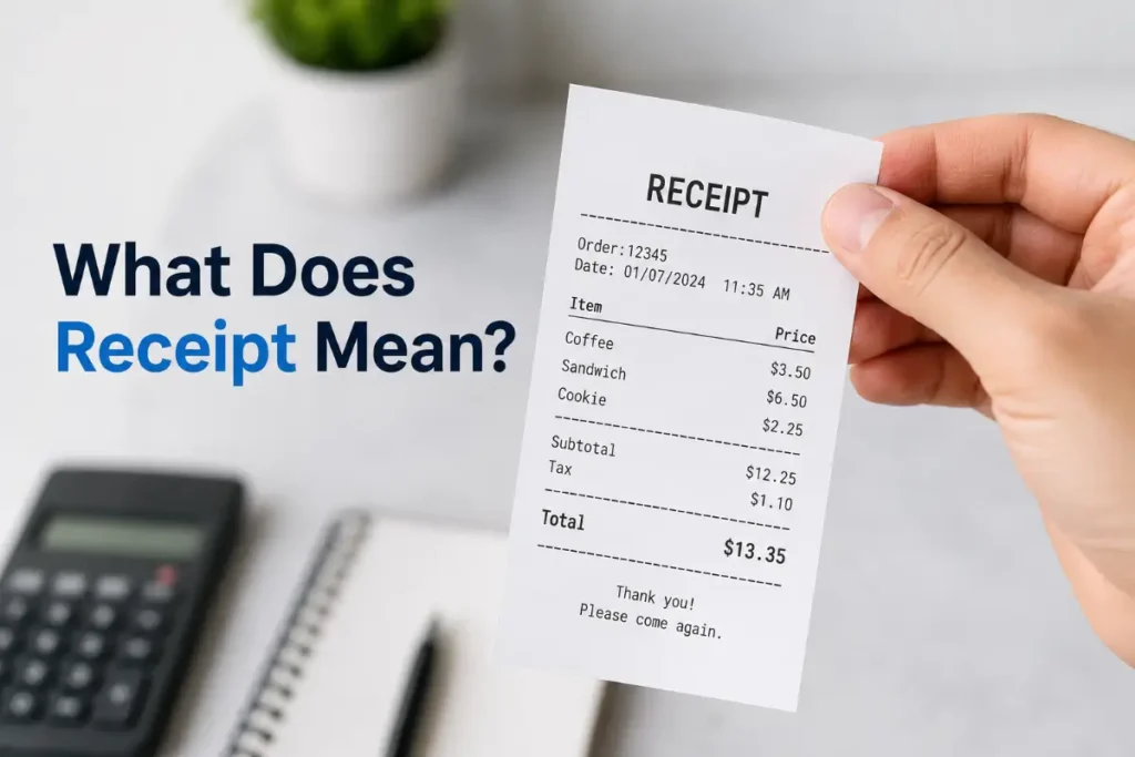 What Does Receipt Mean