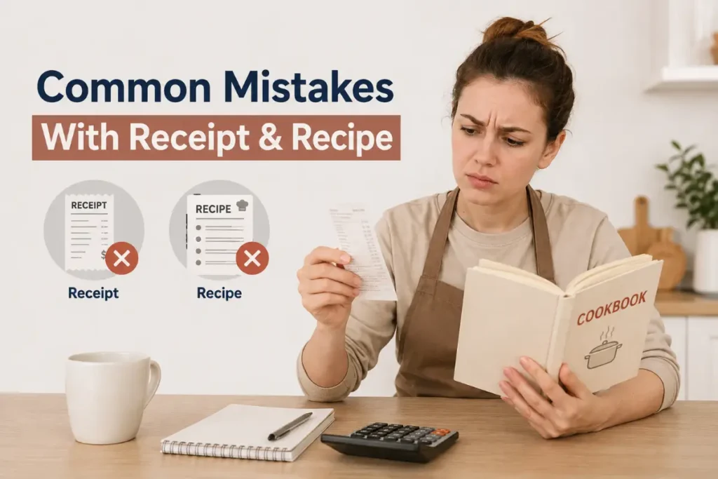 Common Mistakes With Receipt And Recipe