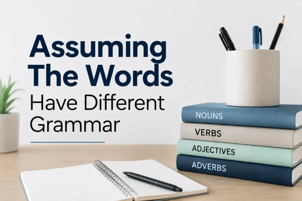 Assuming The Words Have Different Grammar