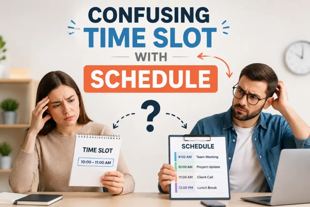 Confusing Time Slot With Schedule