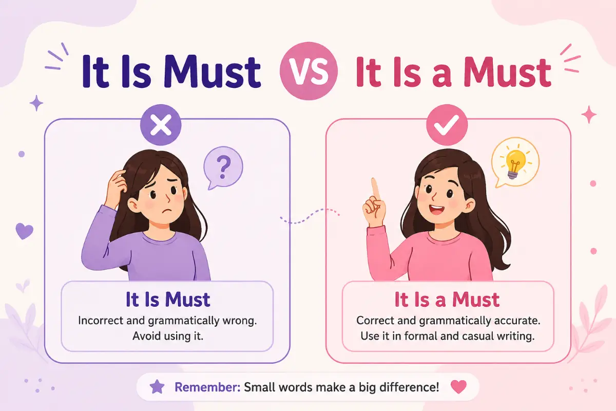 It Is Must vs It Is a Must: Which One Is Correct in 2026?