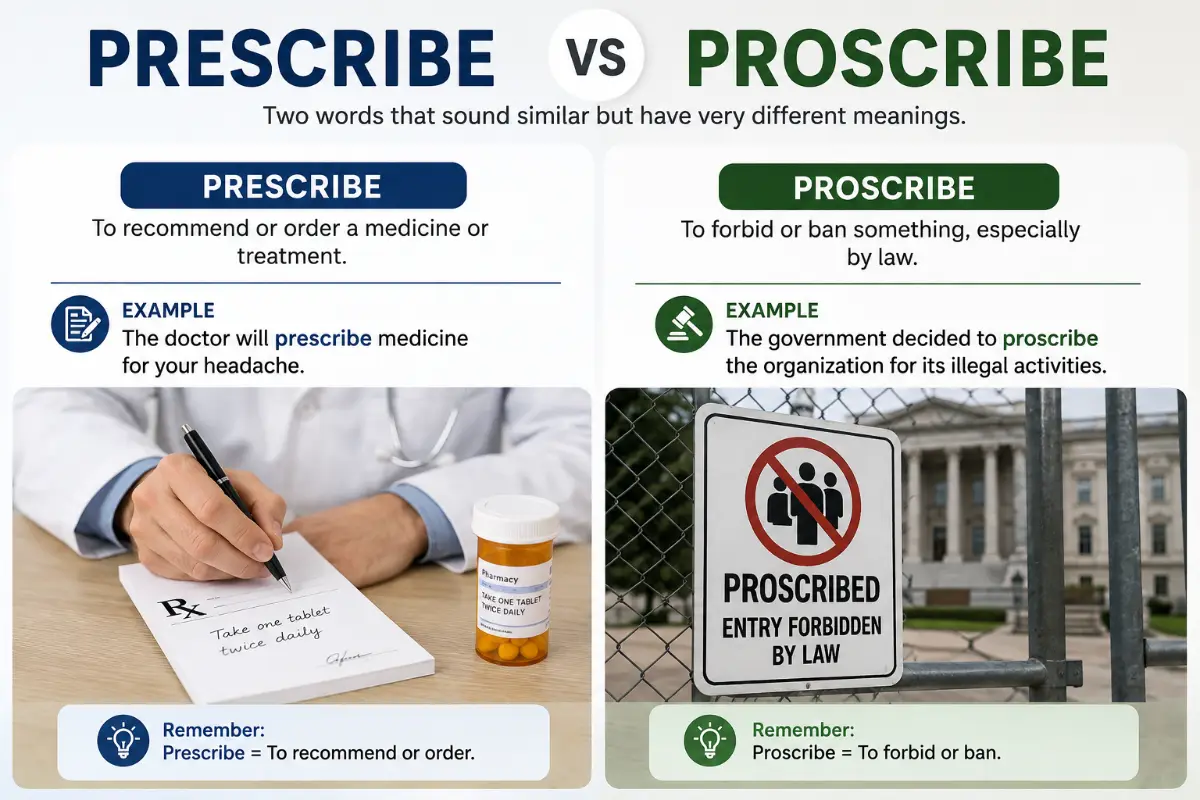 Prescribe vs Proscribe: The Difference Explained (2026 Guide)
