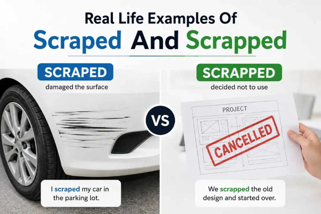 Real Life Examples Of Scraped And Scrapped