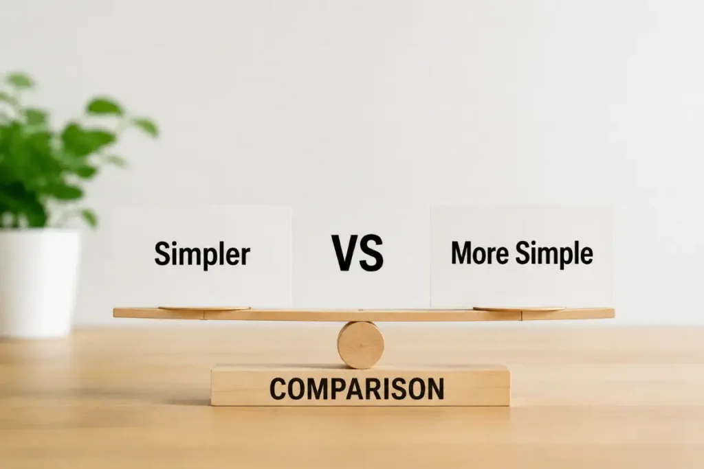 Simpler Or More Simple Comparison