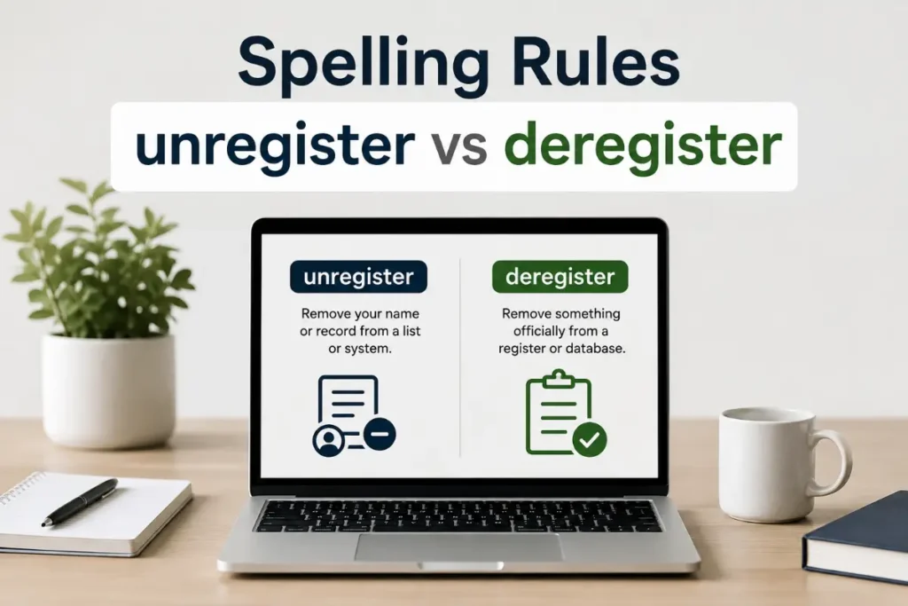 Spelling Rules unregister vs deregister