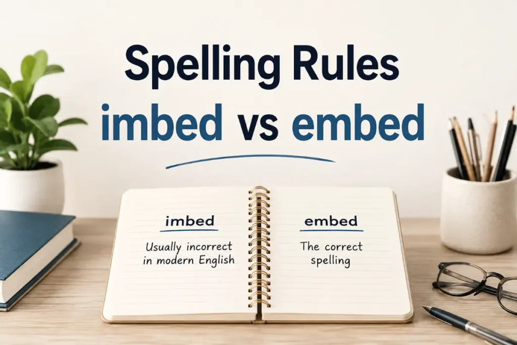 Spelling Rules imbed vs embed