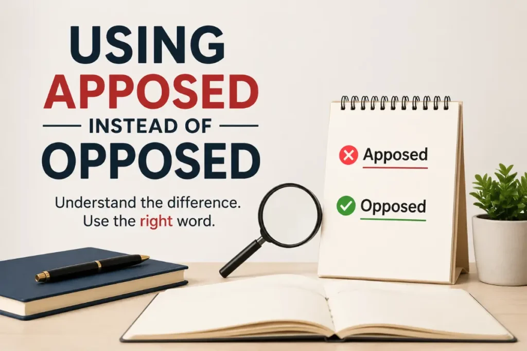 Using Apposed Instead Of Opposed