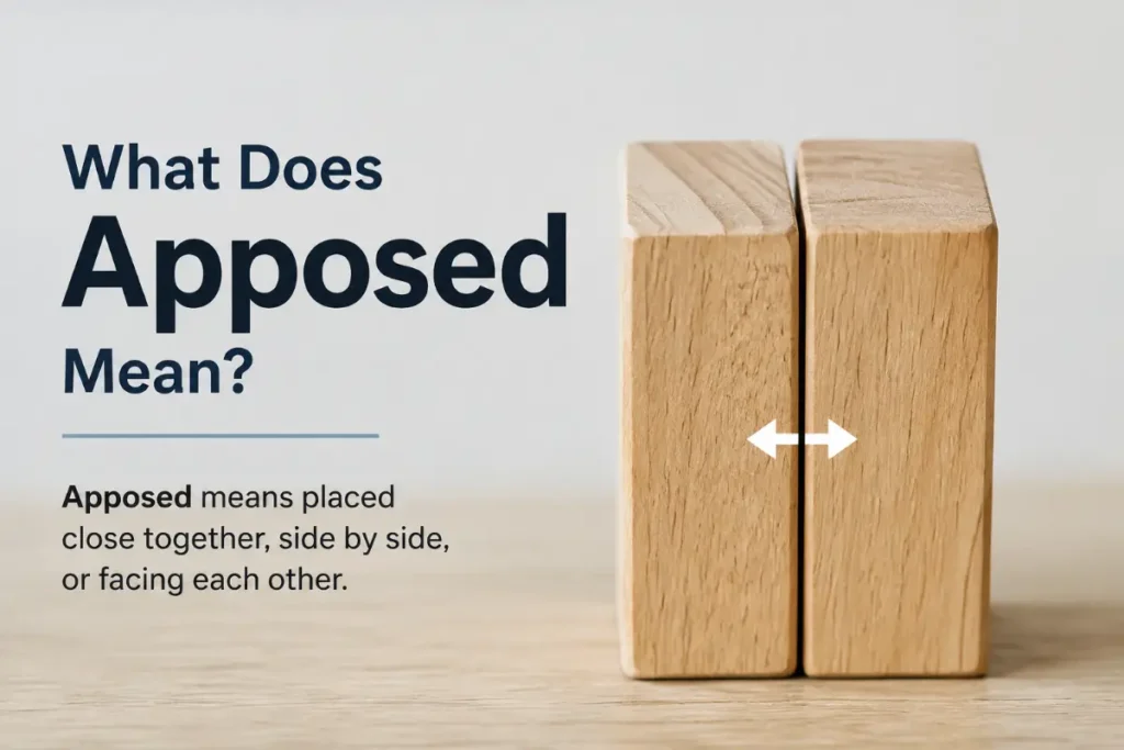What Does Apposed Mean