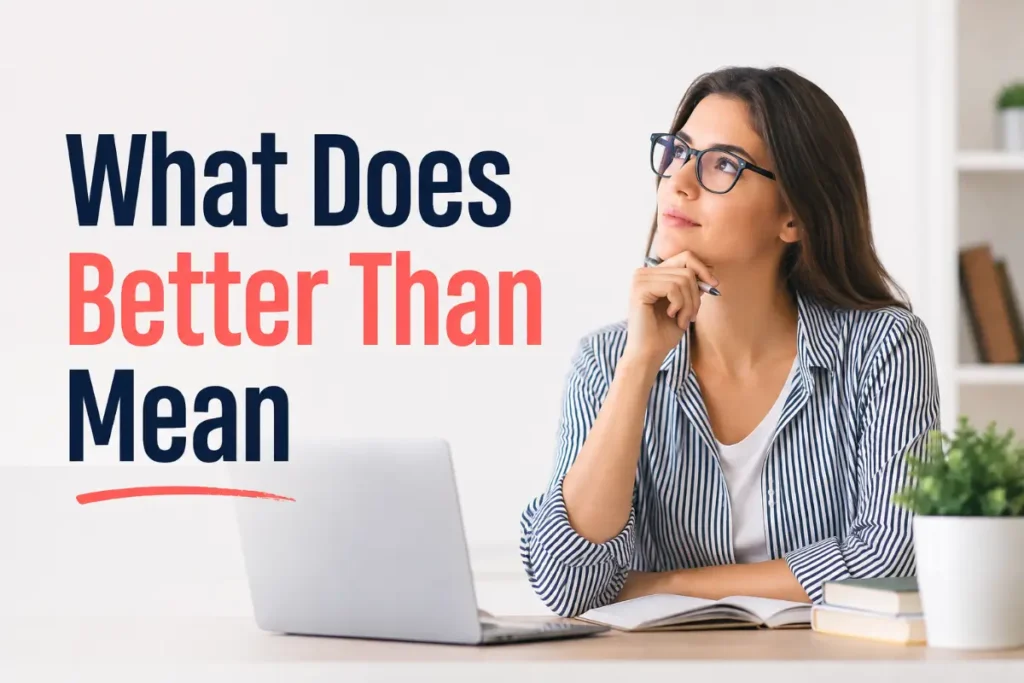 What Does Better Than Mean