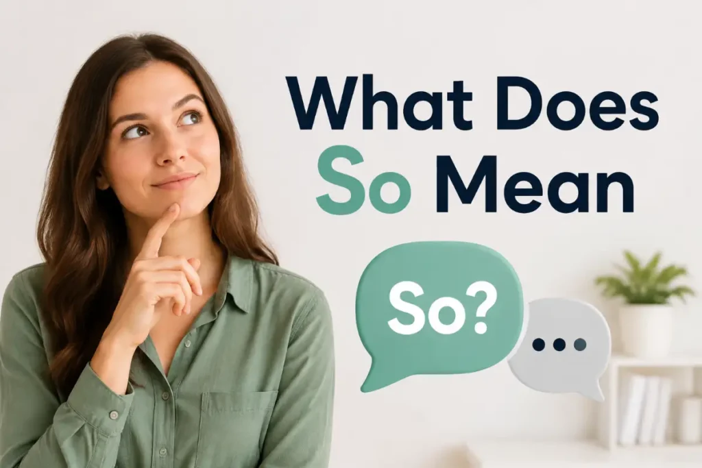 What Does So Mean