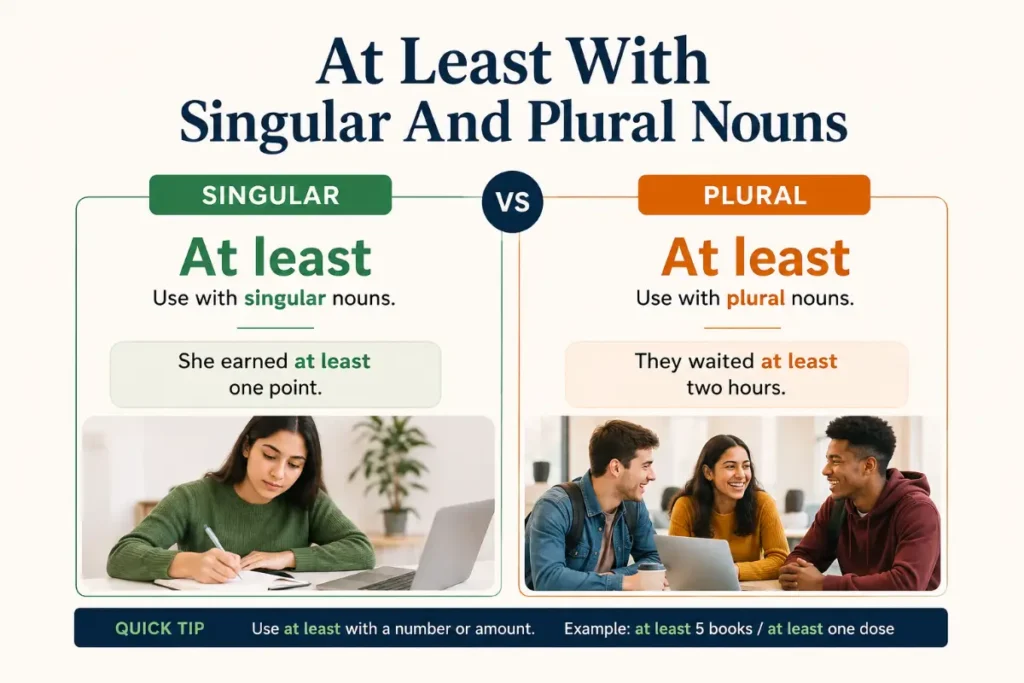 At Least With Singular And Plural Nouns