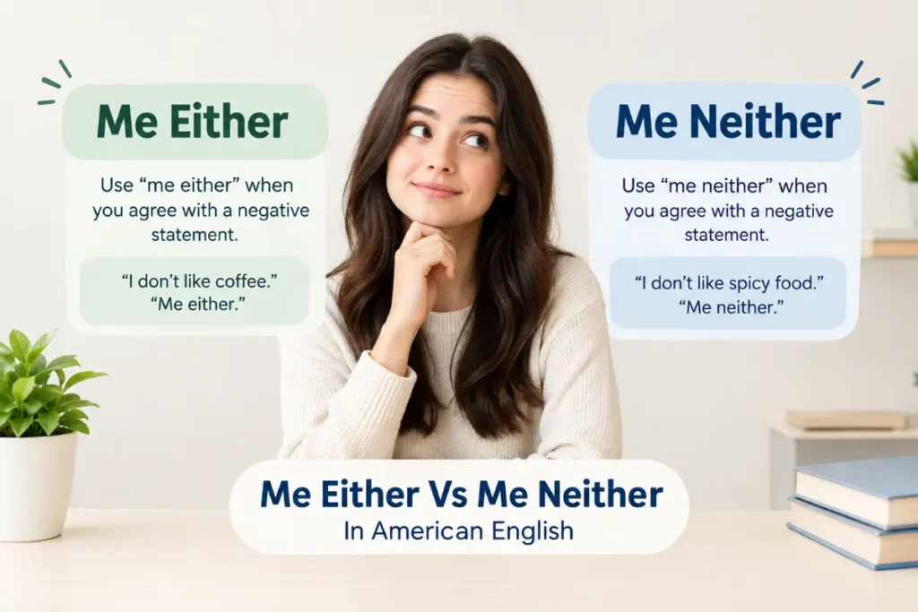 Me Either Vs Me Neither In American English