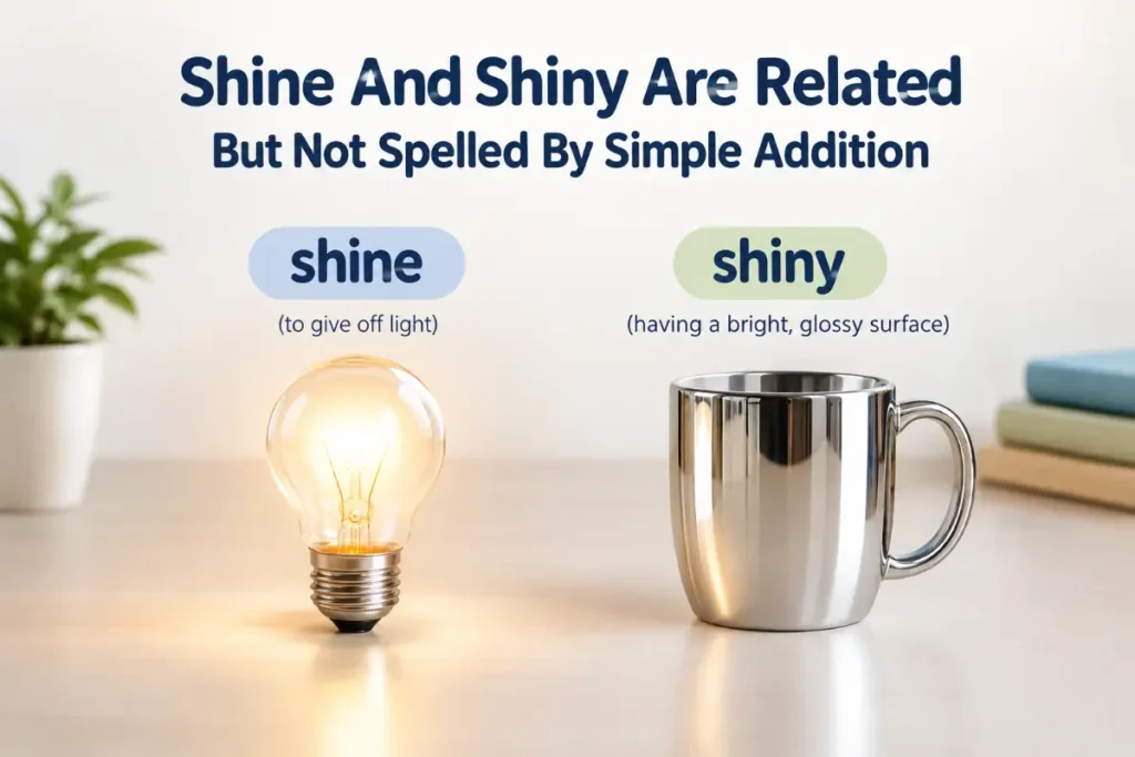 Shine And Shiny Are Related But Not Spelled By Simple Addition