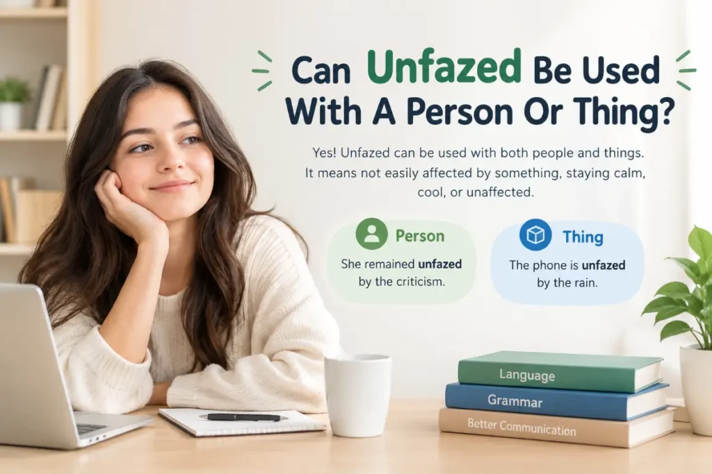 Can Unfazed Be Used With A Person Or Thing
