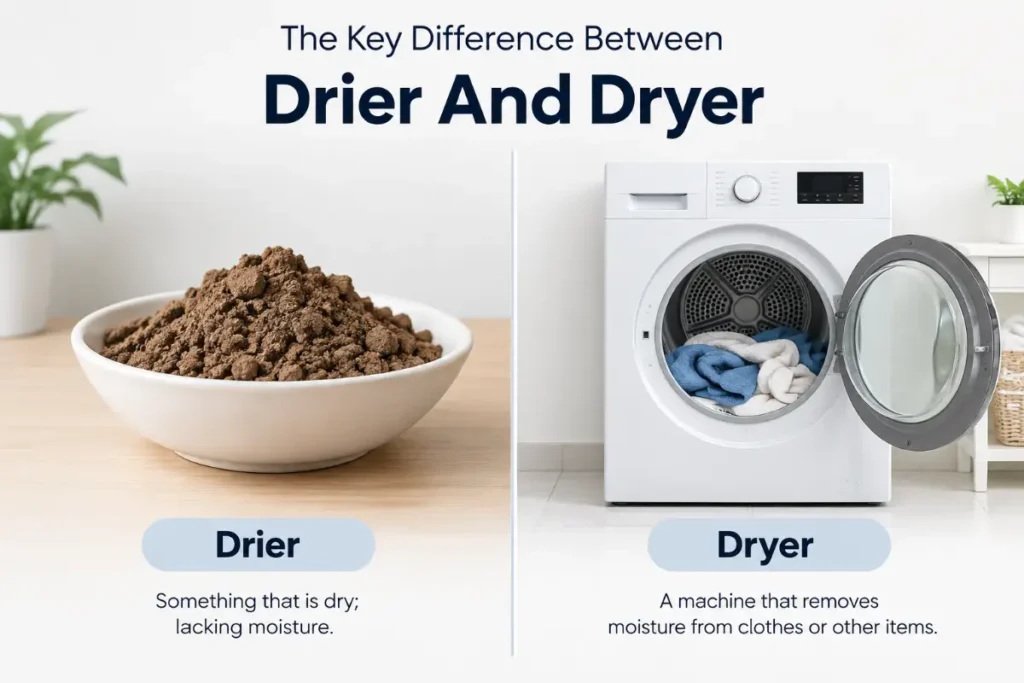 The Key Difference Between Drier And Dryer