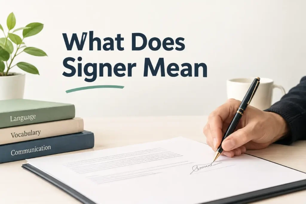 What Does Signer Mean