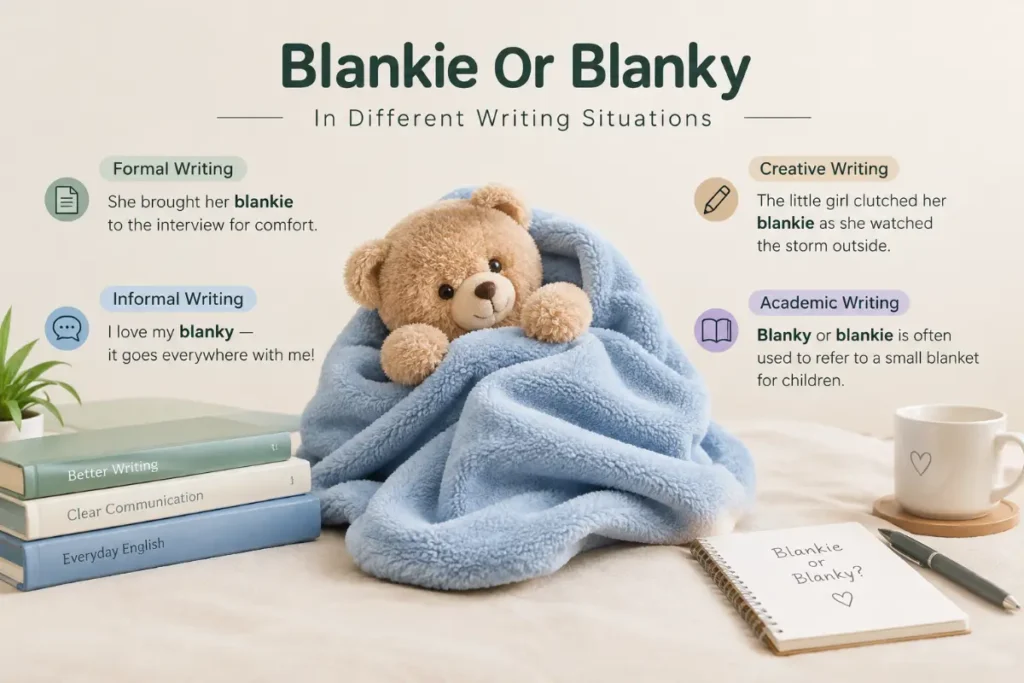 Blankie Or Blanky In Different Writing Situations