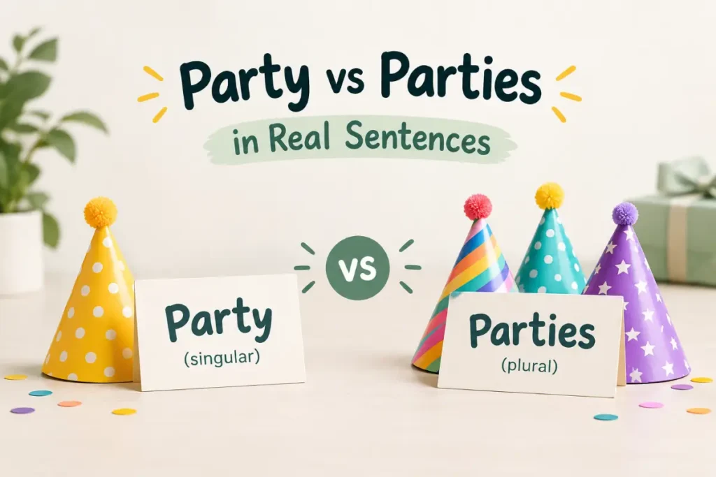 Party vs Parties in Real Sentences