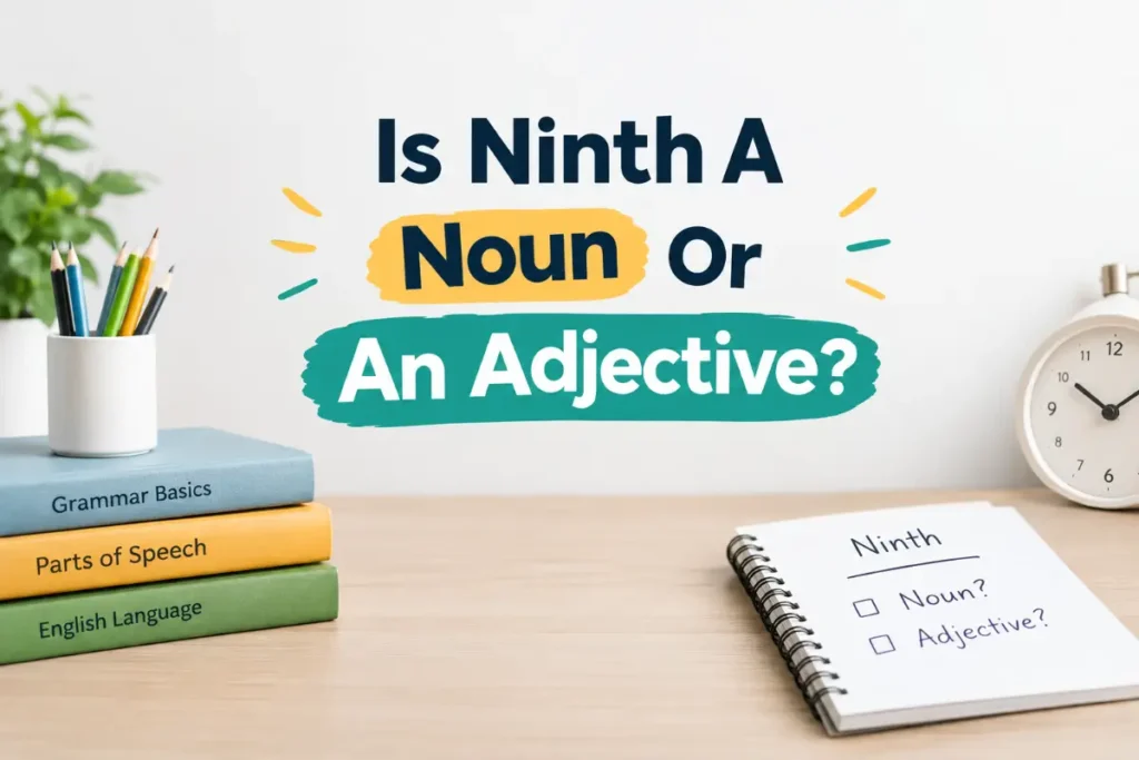 Is Ninth A Noun Or An Adjective