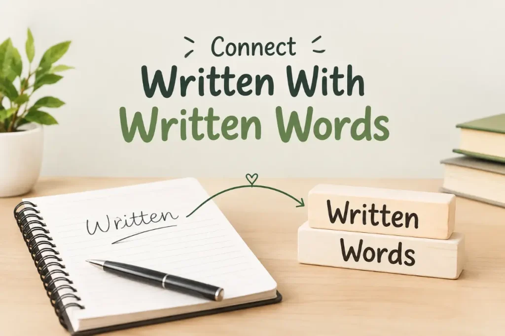 Connect Written With Written Words