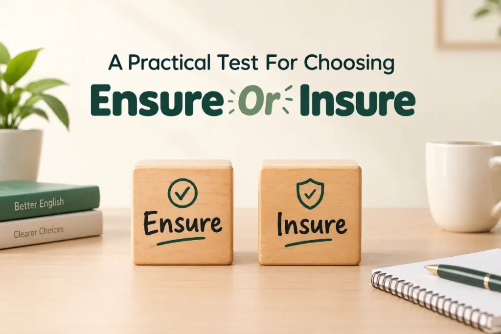 A Practical Test For Choosing Ensure Or Insure
