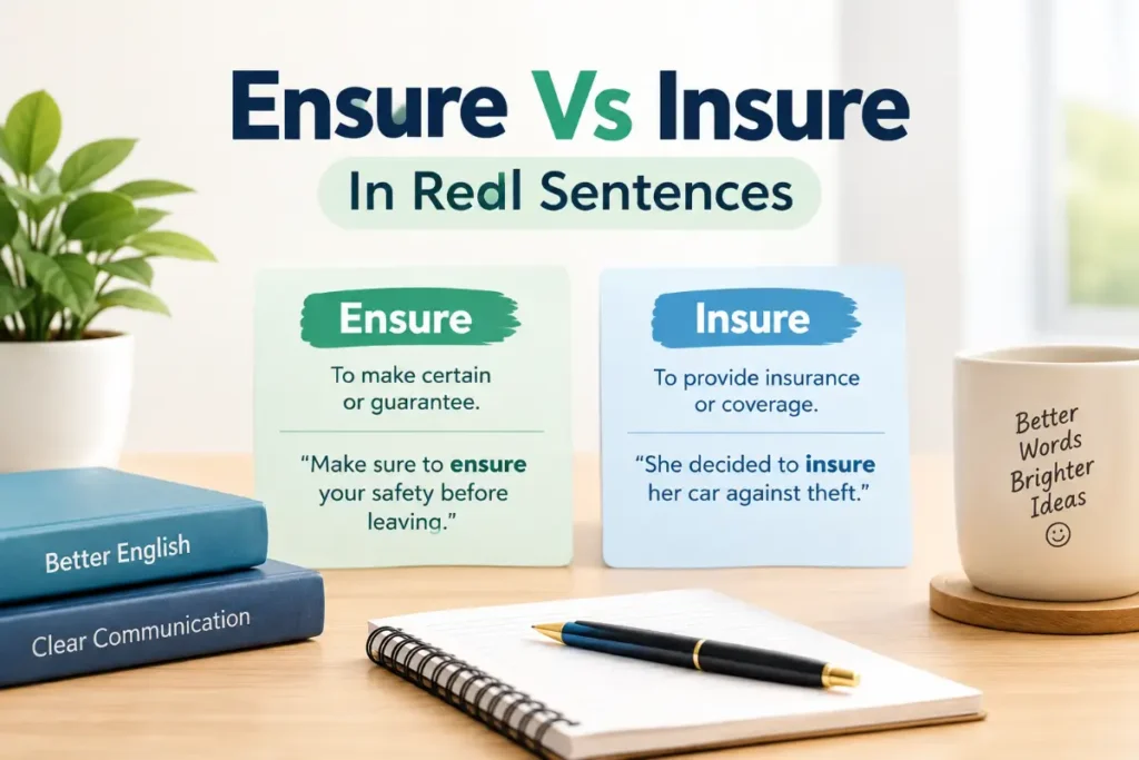 Ensure Vs Insure In Real Sentences
