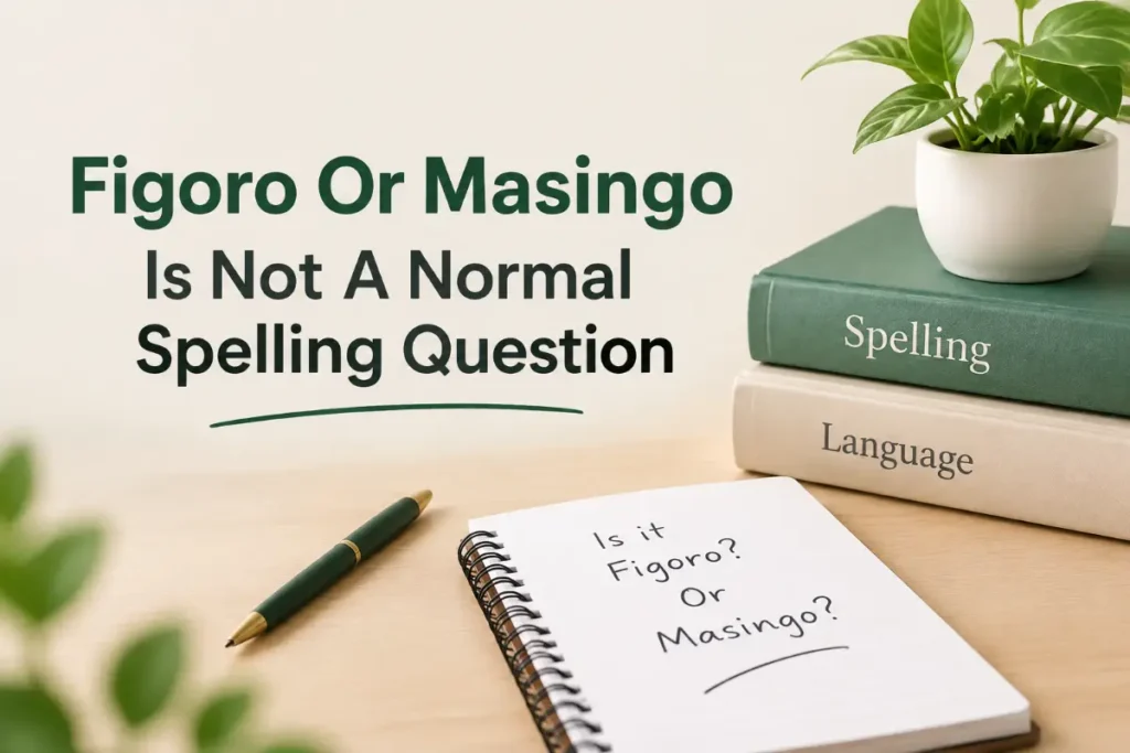 Figoro Or Masingo Is Not A Normal Spelling Question