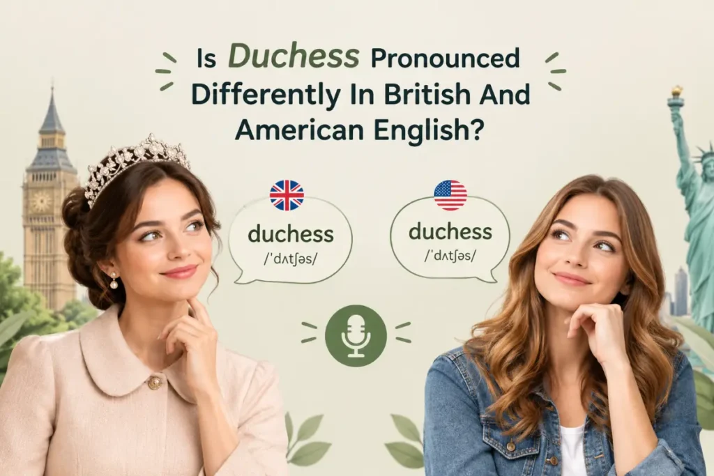 Is Duchess Pronounced Differently In British And American English