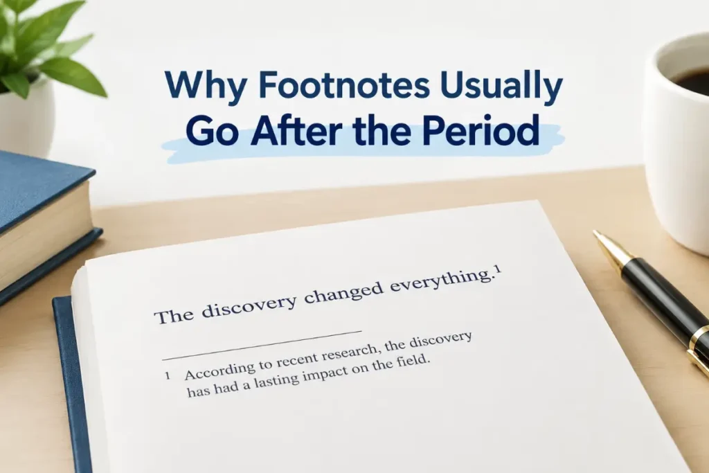 Why Footnotes Usually Go After the Period