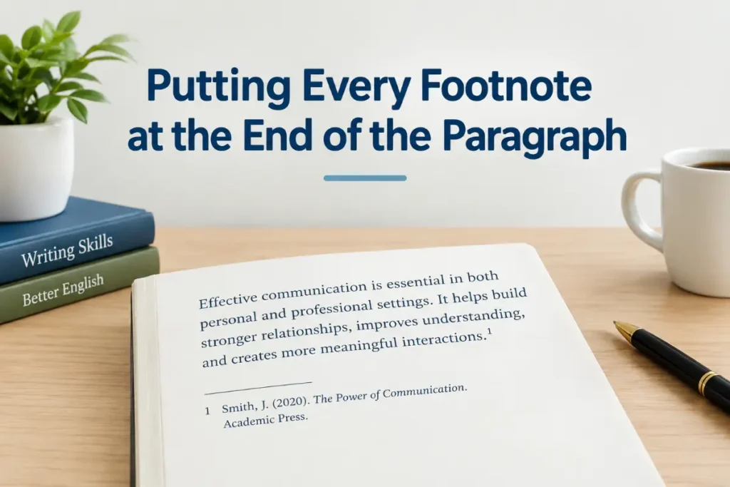 Putting Every Footnote at the End of the Paragraph