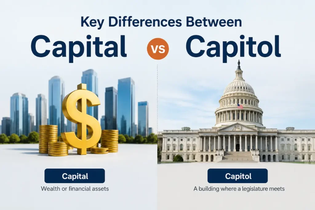 Key Differences Between Capital And Capitol