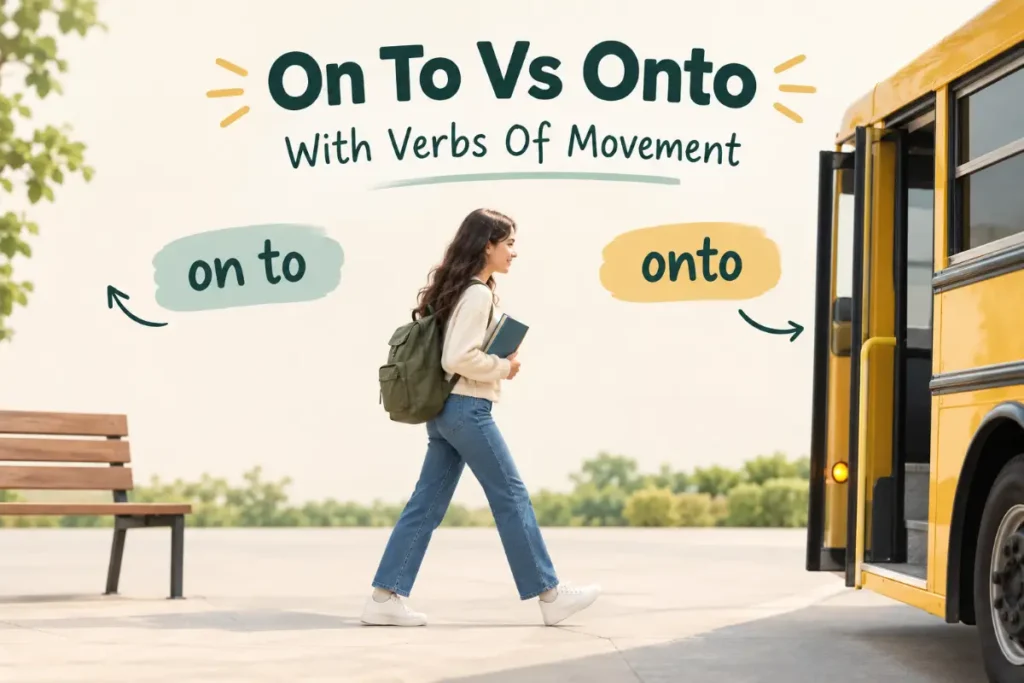 On To Vs Onto With Verbs Of Movement
