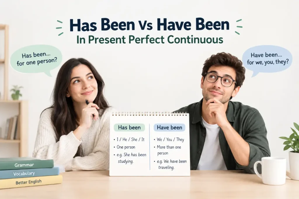 Has Been Vs Have Been In Present Perfect Continuous