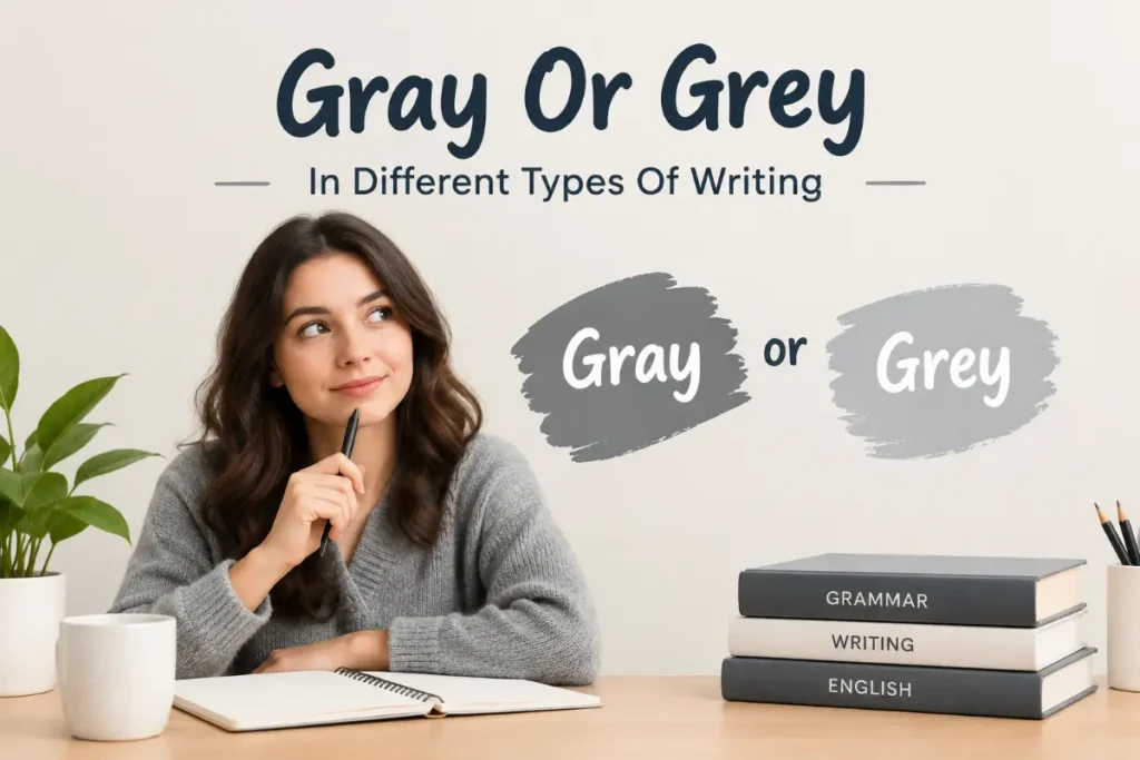 Gray Or Grey In Different Types Of Writing