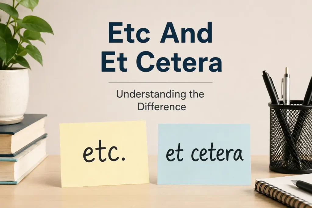 Etc And Et Cetera