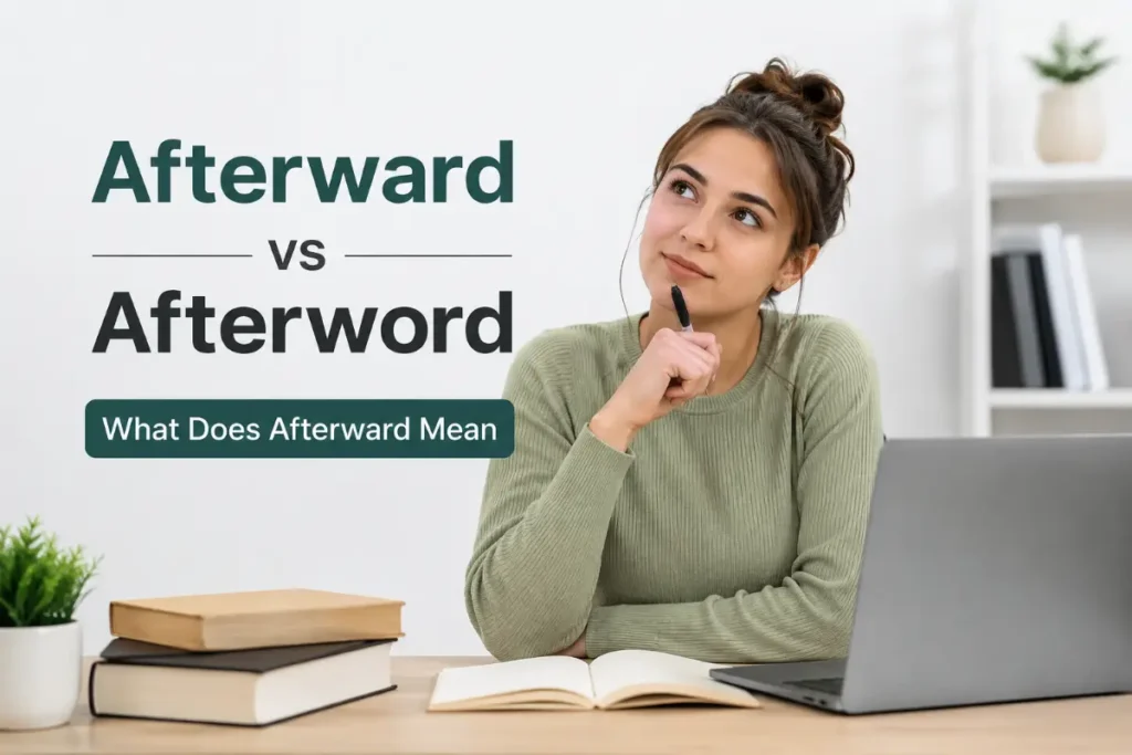 What Does Afterward Mean
