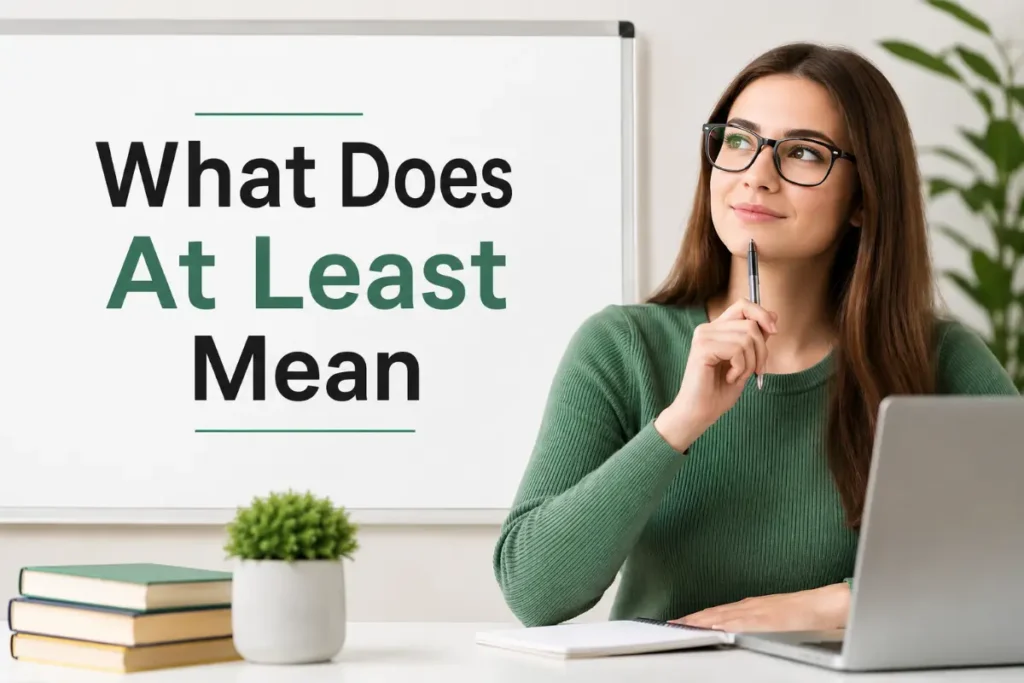 What Does At Least Mean