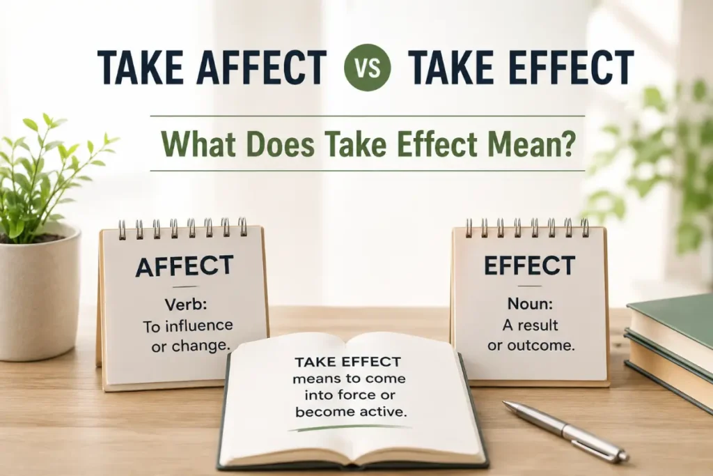 What Does Take Effect Mean