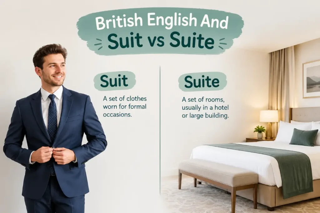 British English And Suit vs Suite
