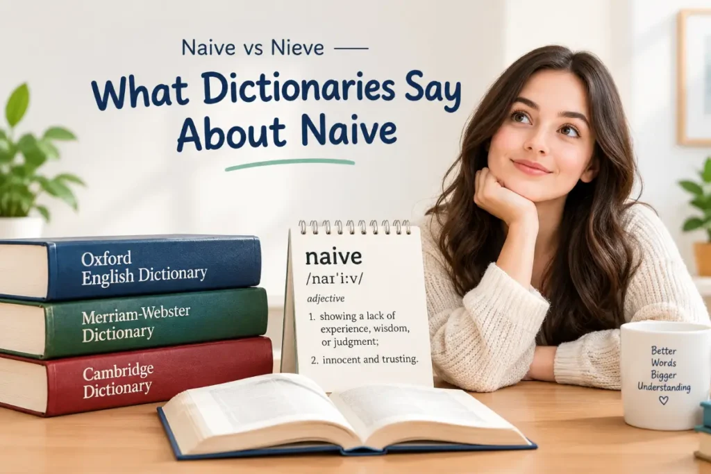 What Dictionaries Say About Naive
