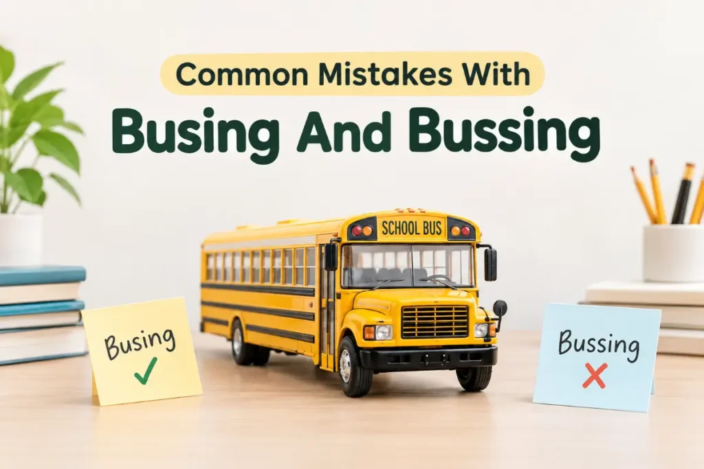Common Mistakes With Busing And Bussing