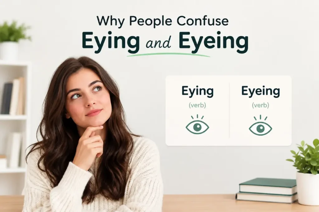 Why People Confuse Eying and Eyeing