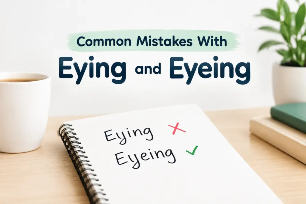 Common Mistakes With Eying and Eyeing