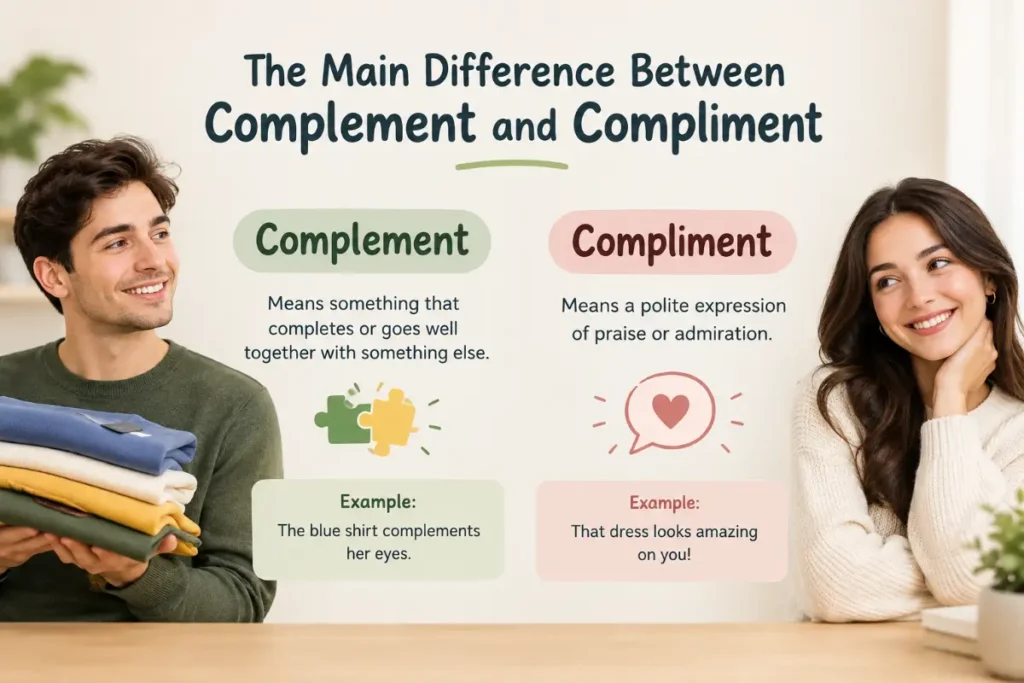 The Main Difference Between Complement and Compliment